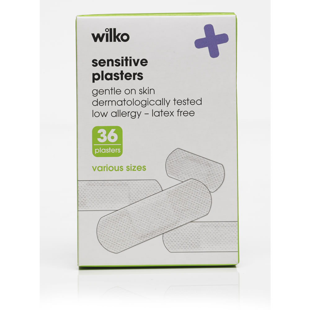 Wilko Sensitive Plasters 36 pack Image