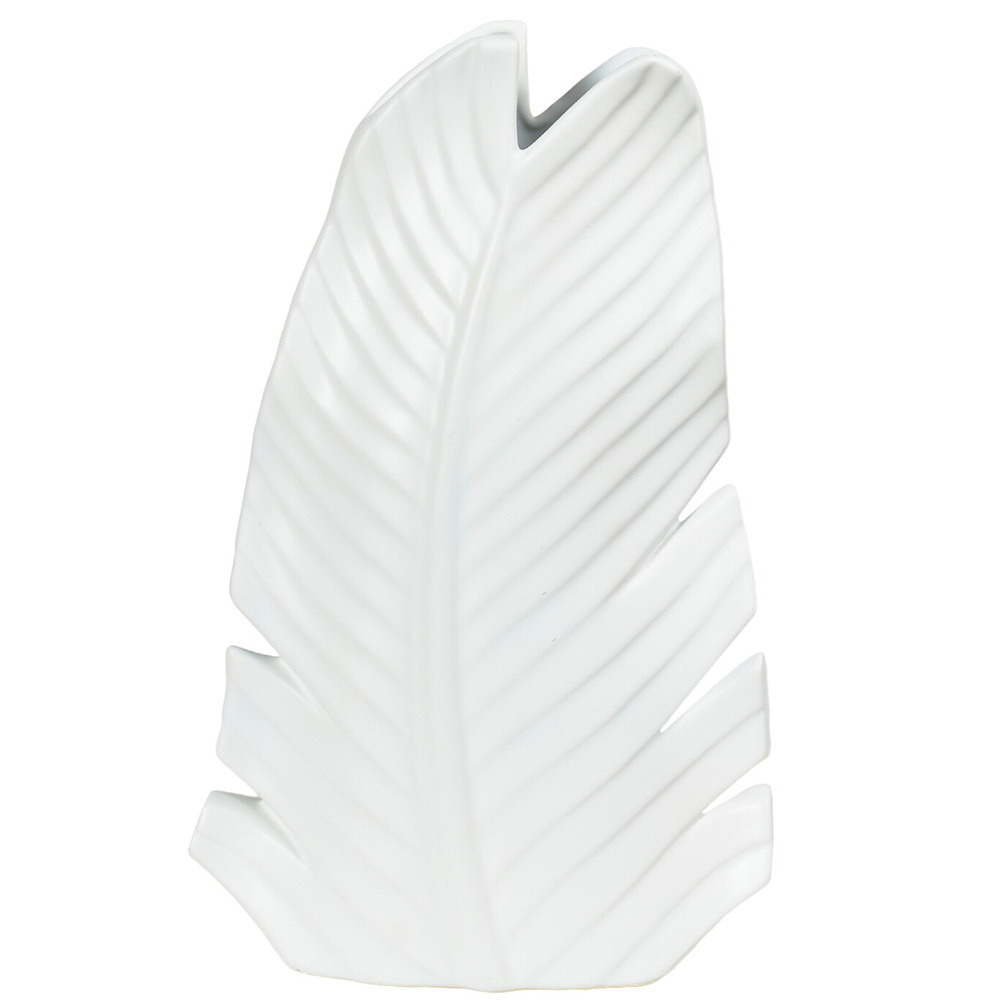 White Leaf Vase Image 1