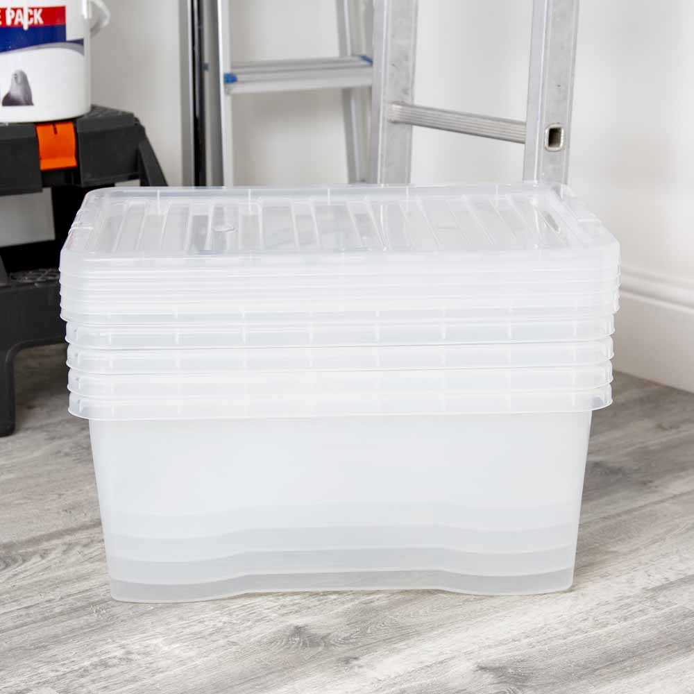 Wham 45L Crystal Storage Box and Lid 5 Pack Image 3