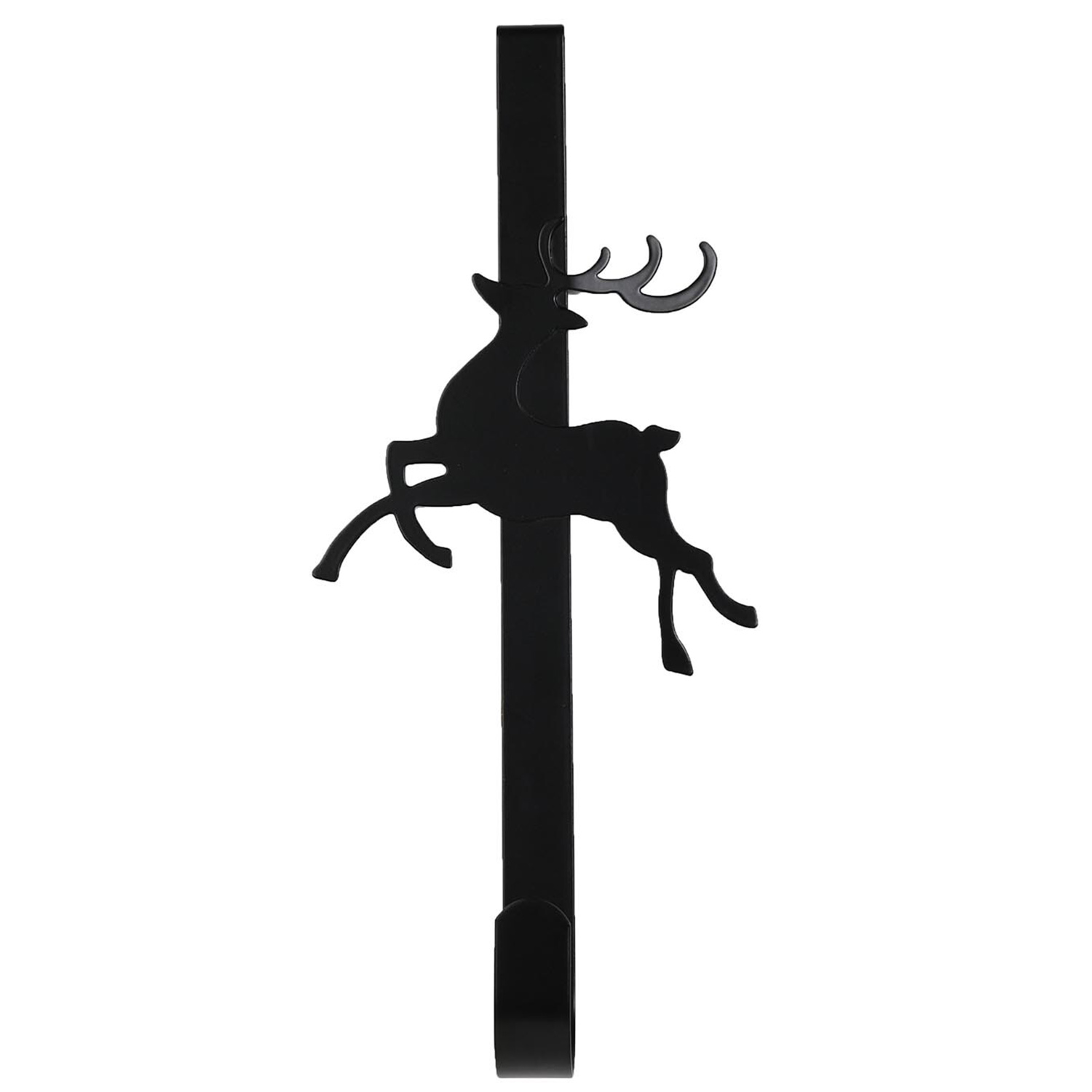 Chic Noir Black Reindeer Wreath Hanger Image 1