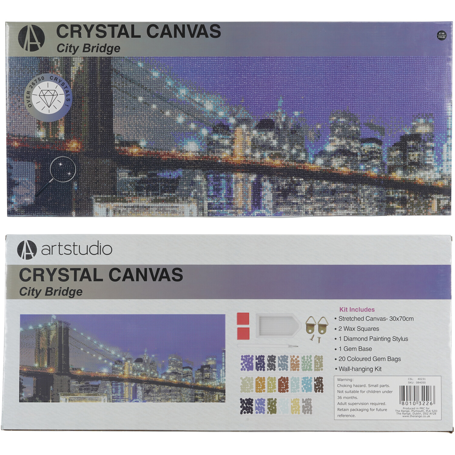 Crystal Canvas Trevi Fountain or City Bridge Image 5
