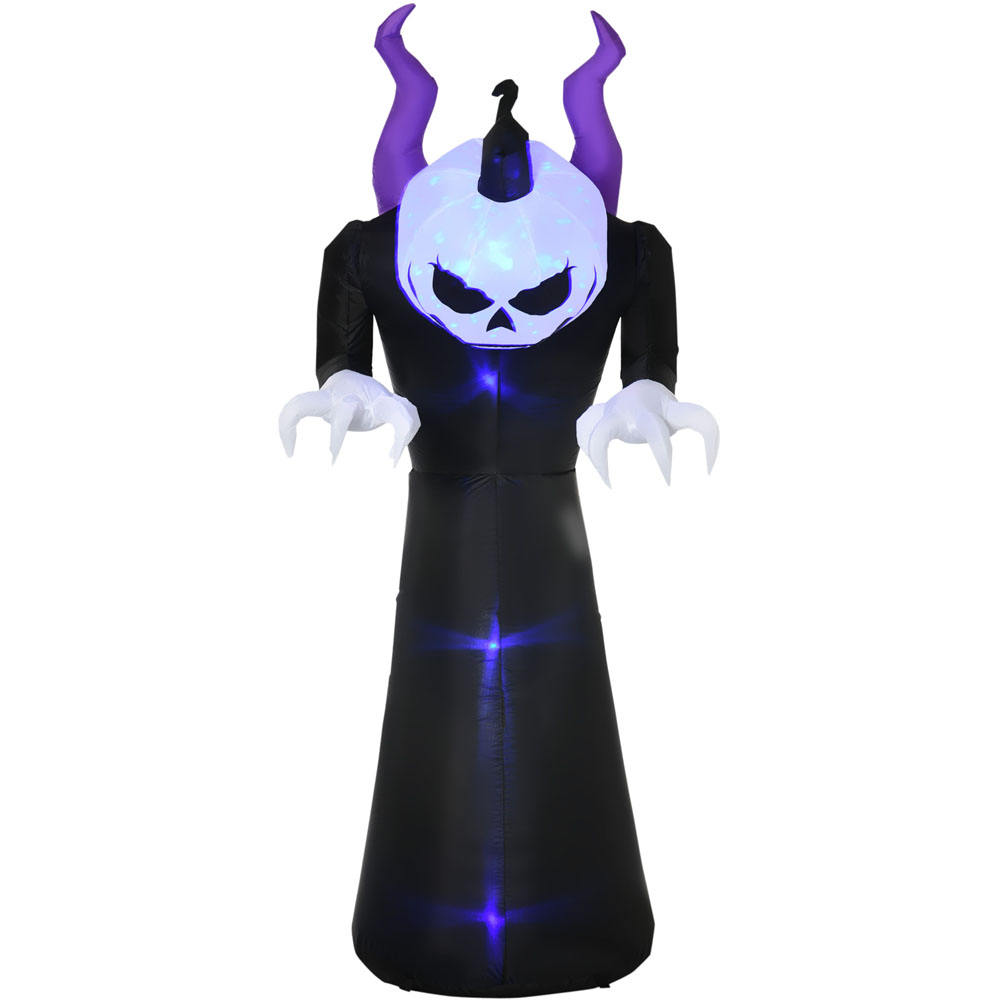Outsunny Halloween Inflatable Ghost with Horns 7ft Image 1