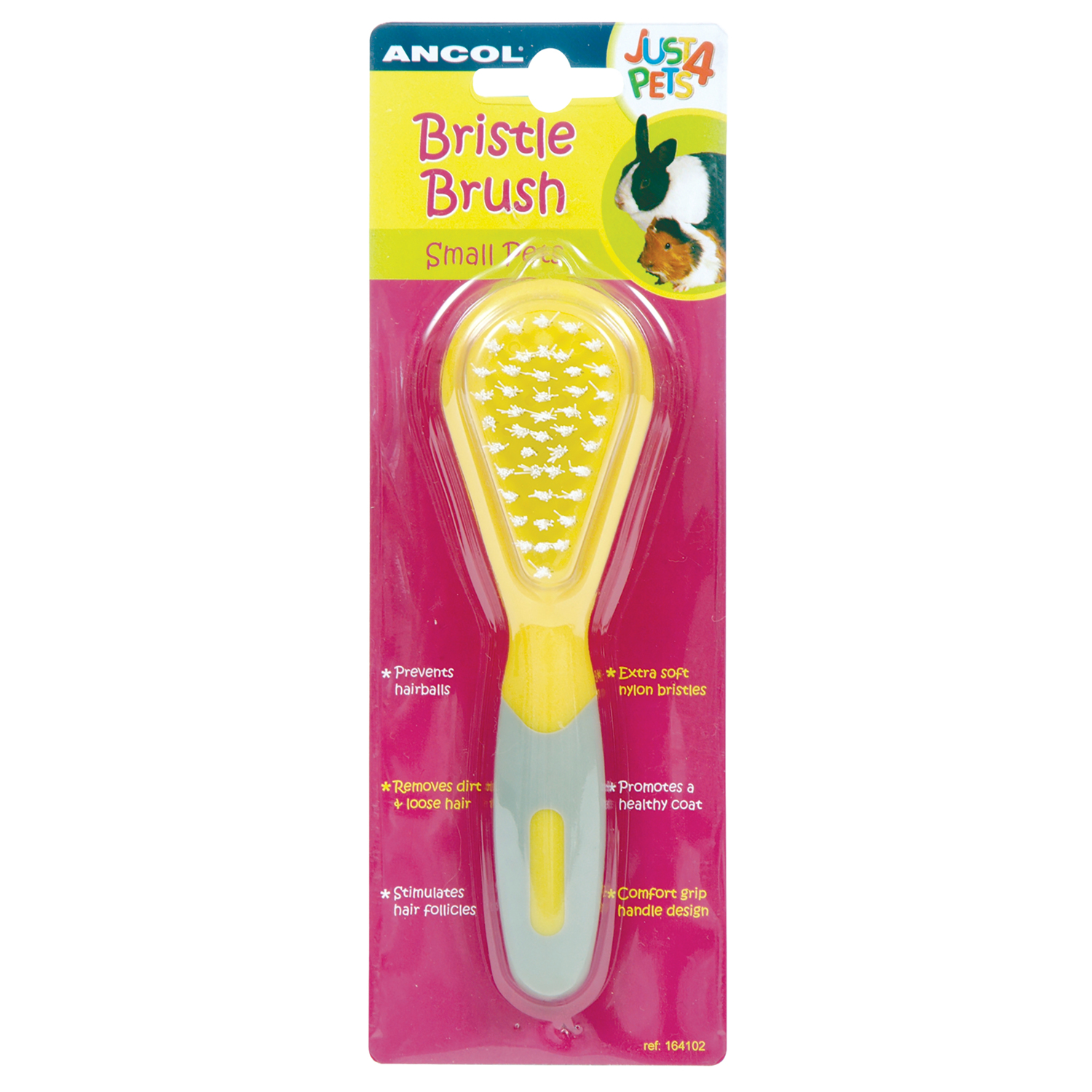 Small Animal Bristle Brush - Yellow Image