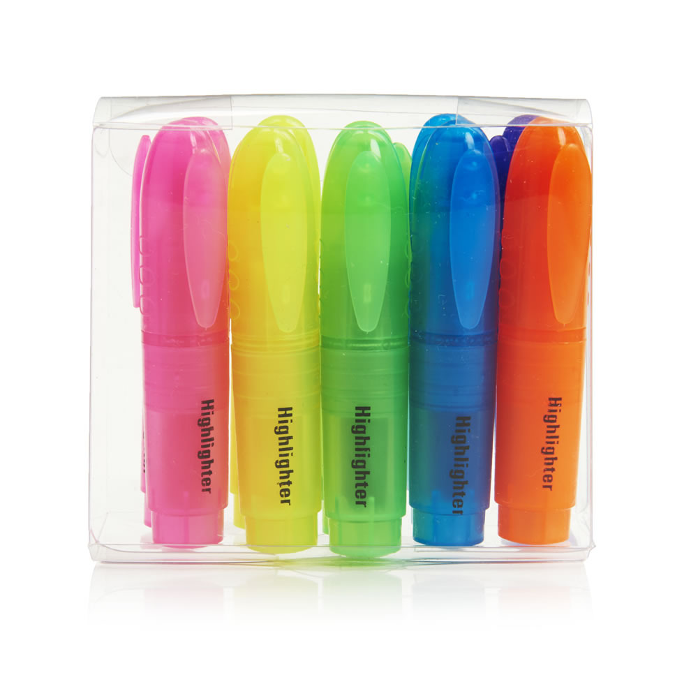 Wilko Mini Highlighters 10 pack Wilko
