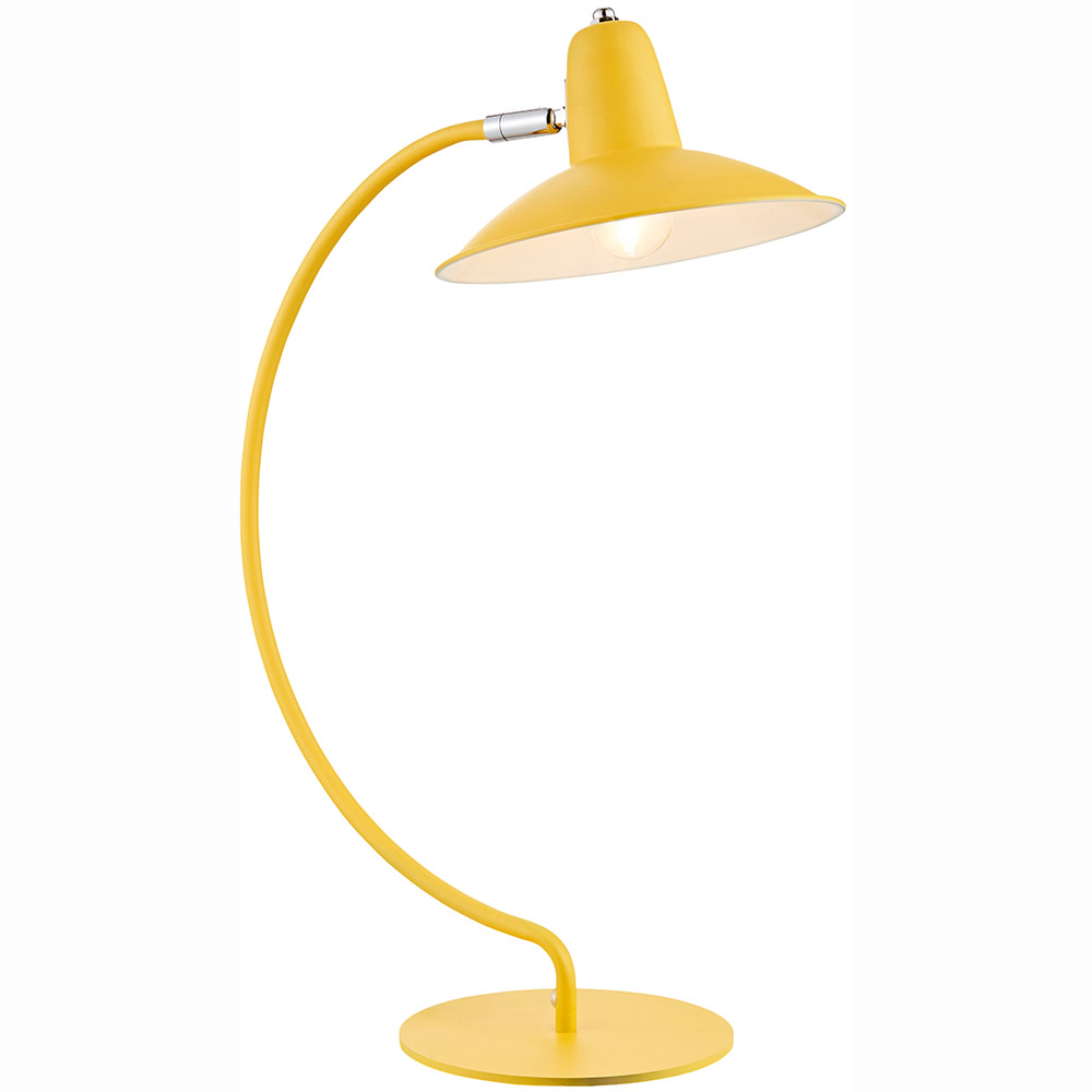 The Lighting and Interiors Yellow Charlie Curved Desk Lamp Image 3