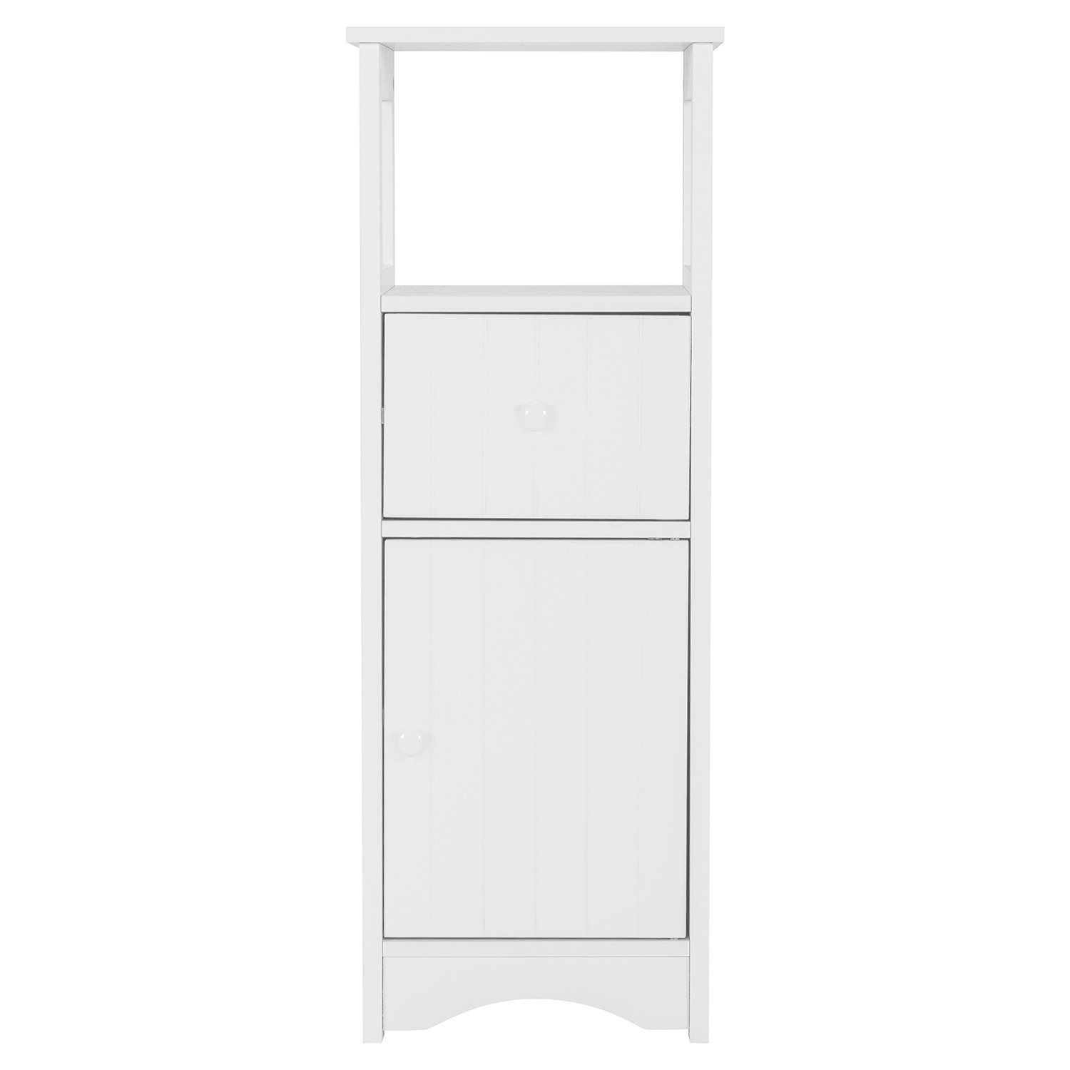 Kingston White Single Drawer Single Door Floor Cabinet Image 3