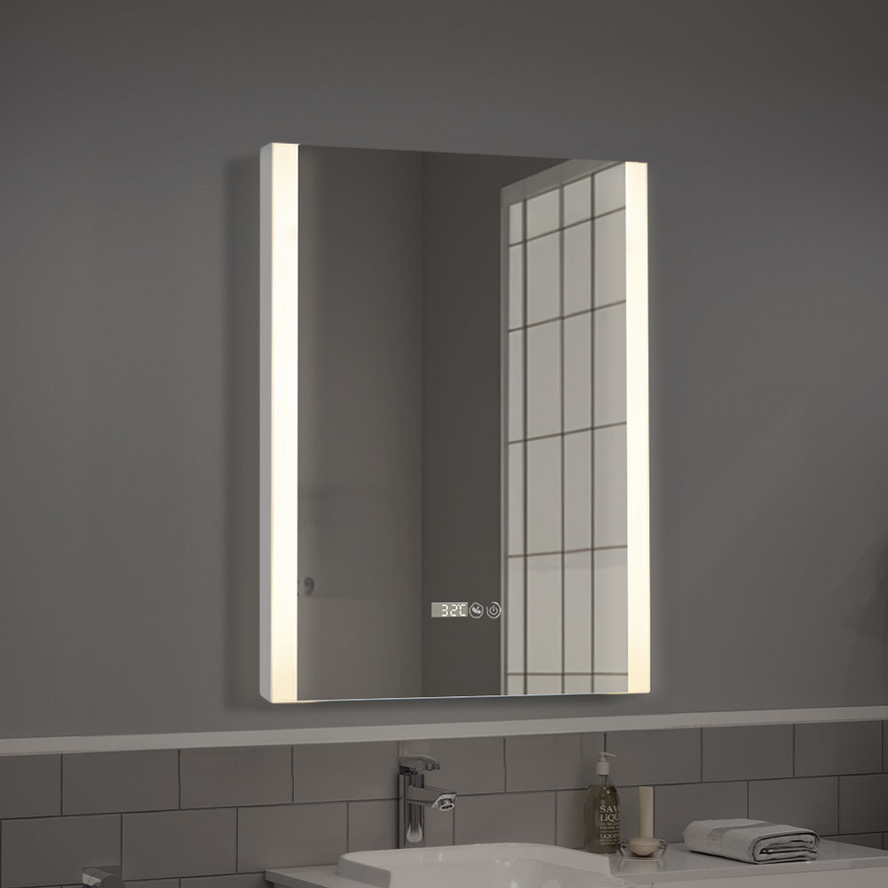 Living and Home White Aluminium 2 Sided LED Vanity Mirror Image 6