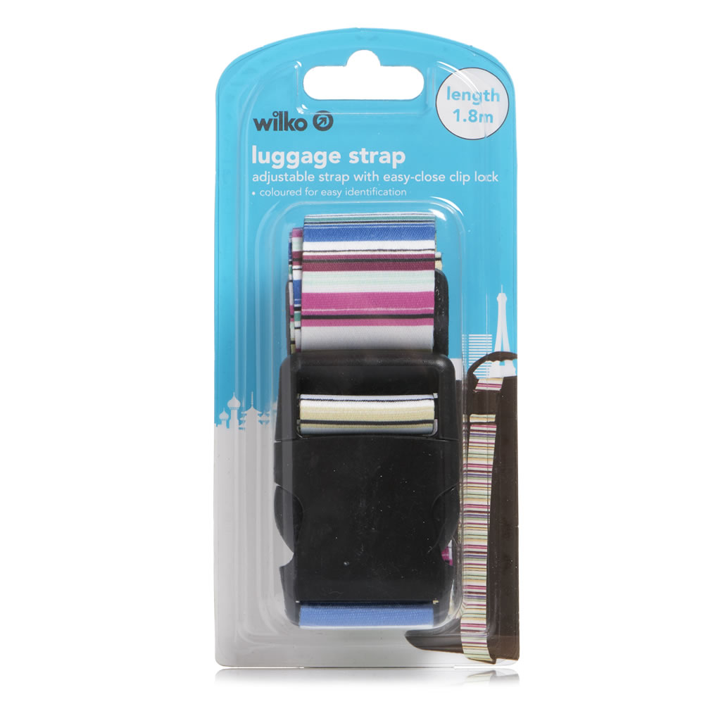 Wilko Striped Luggage Strap 1.8m Wilko