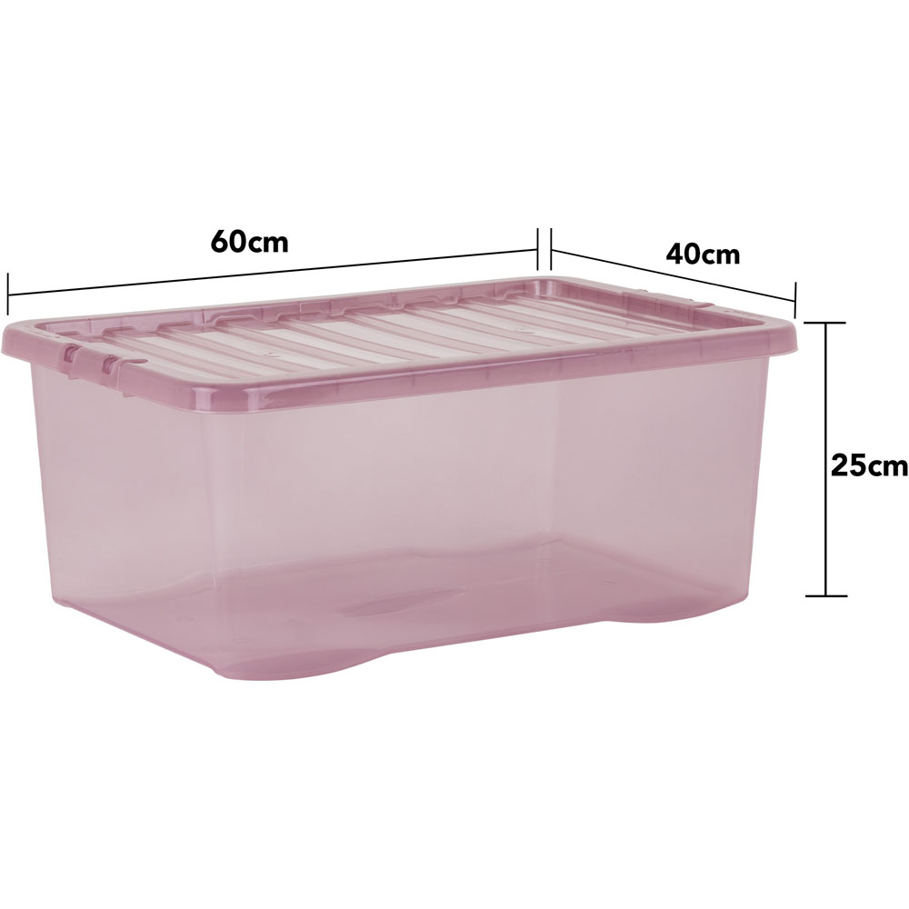 Wham Tint Pink 45L Crystal Box and Lid Set of 5 Image 3