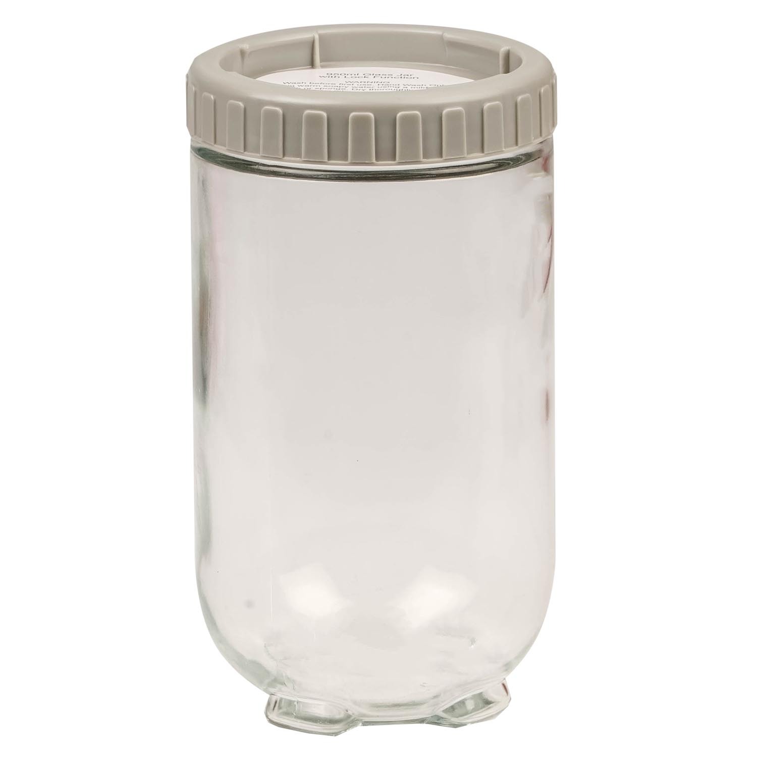 950ml Glass Storage Jar with Lock Function Lid Image