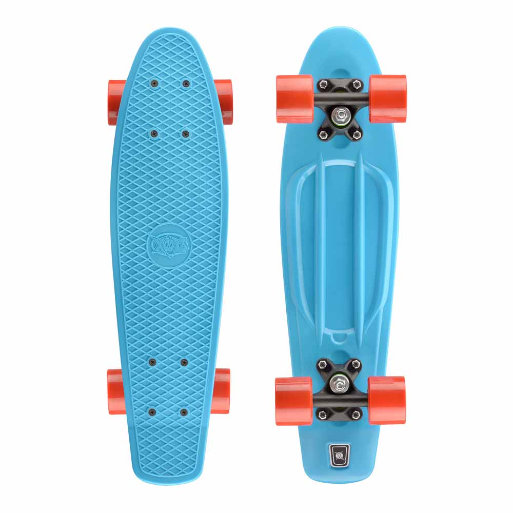 Xootz 22 inch Blue Kids Retro Plastic Cruiser Skateboard Image 2