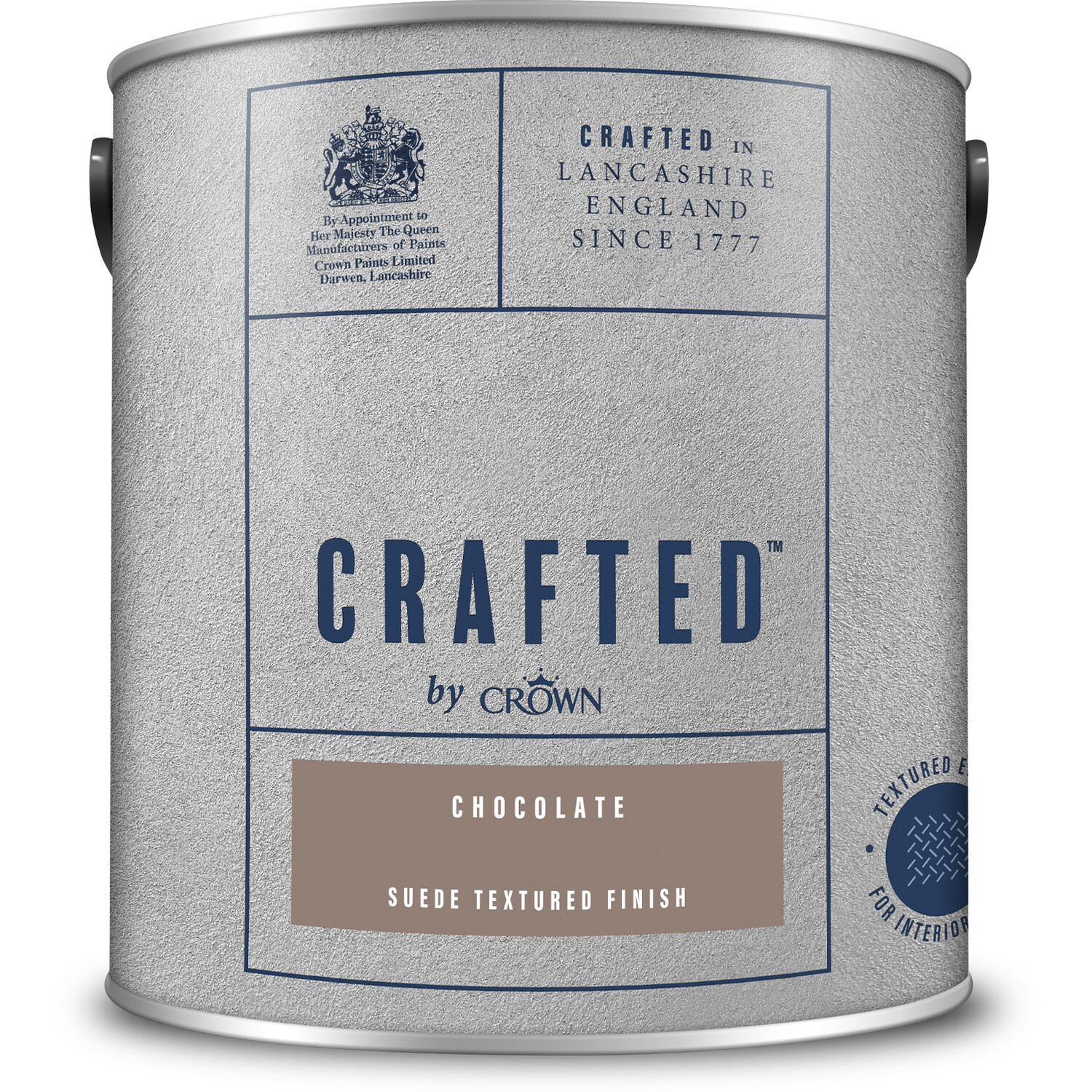 Crown Crafted Walls Chocolate Suede Textured Finish Paint 2.5L Image 2