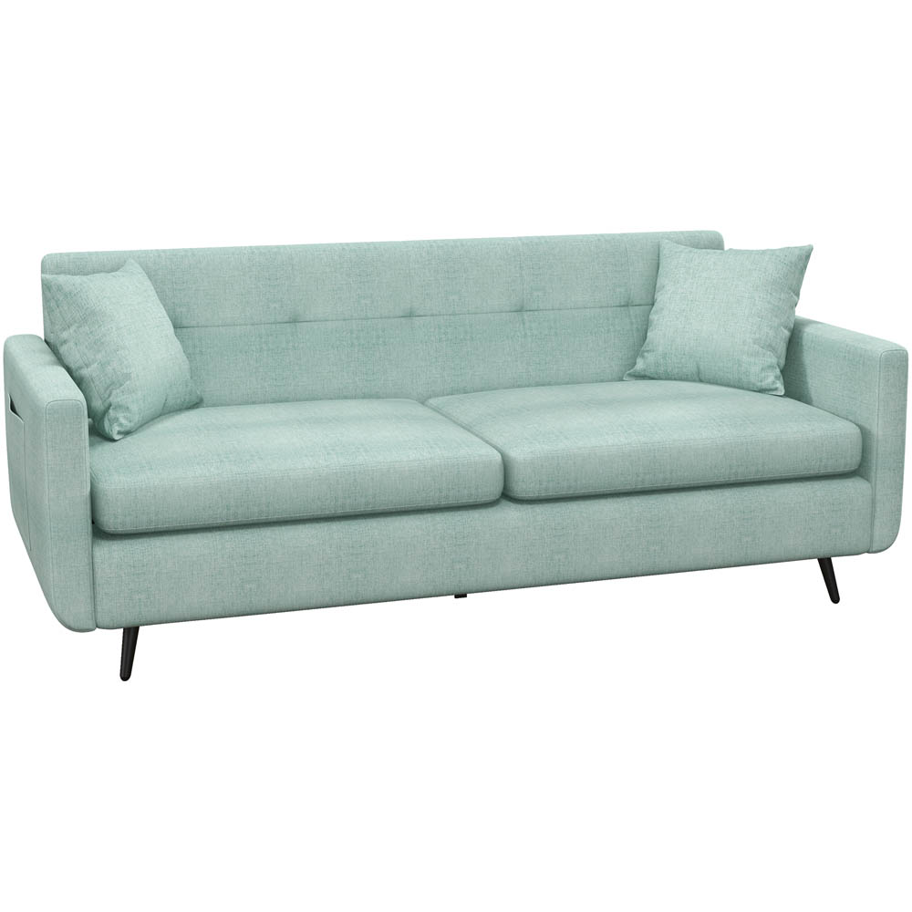 Portland 2 Seater Blue Tufted Loveseat Sofa Image 2
