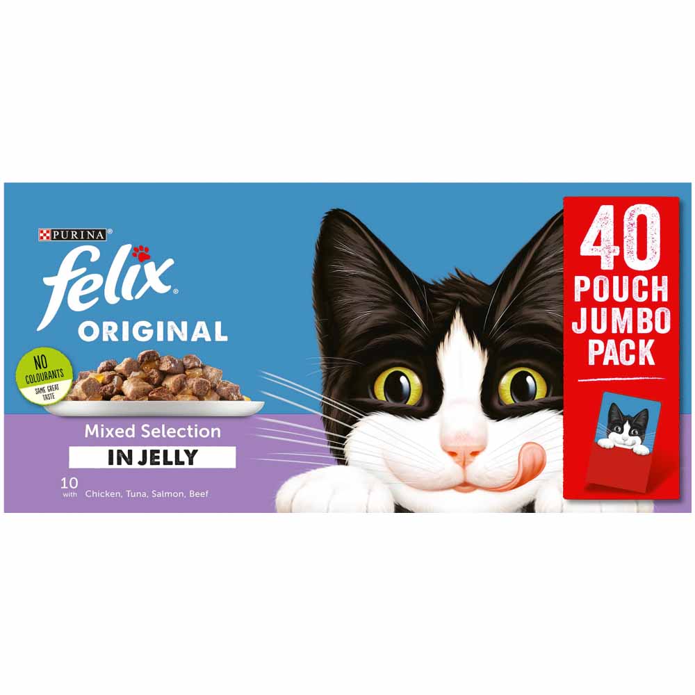 Felix Original Mixed Selection In Jelly Cat Food 40 x 100g Image 2