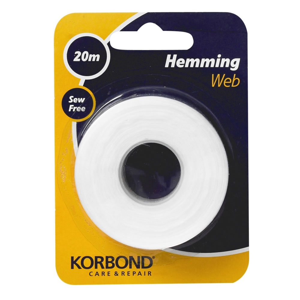 Korbond White Iron On Hemming  20m Wilko