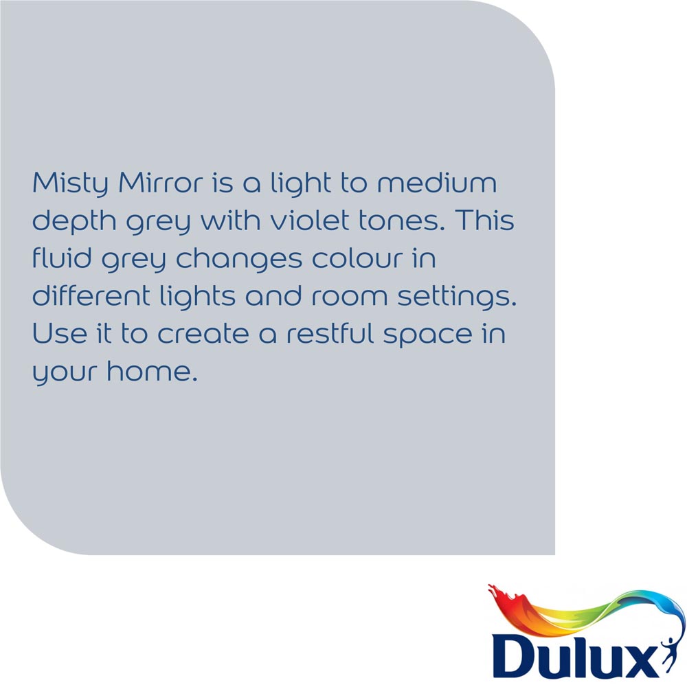 Dulux Easycare Bathroom Misty Mirror Soft Sheen Emulsion Paint 2.5L Image 6