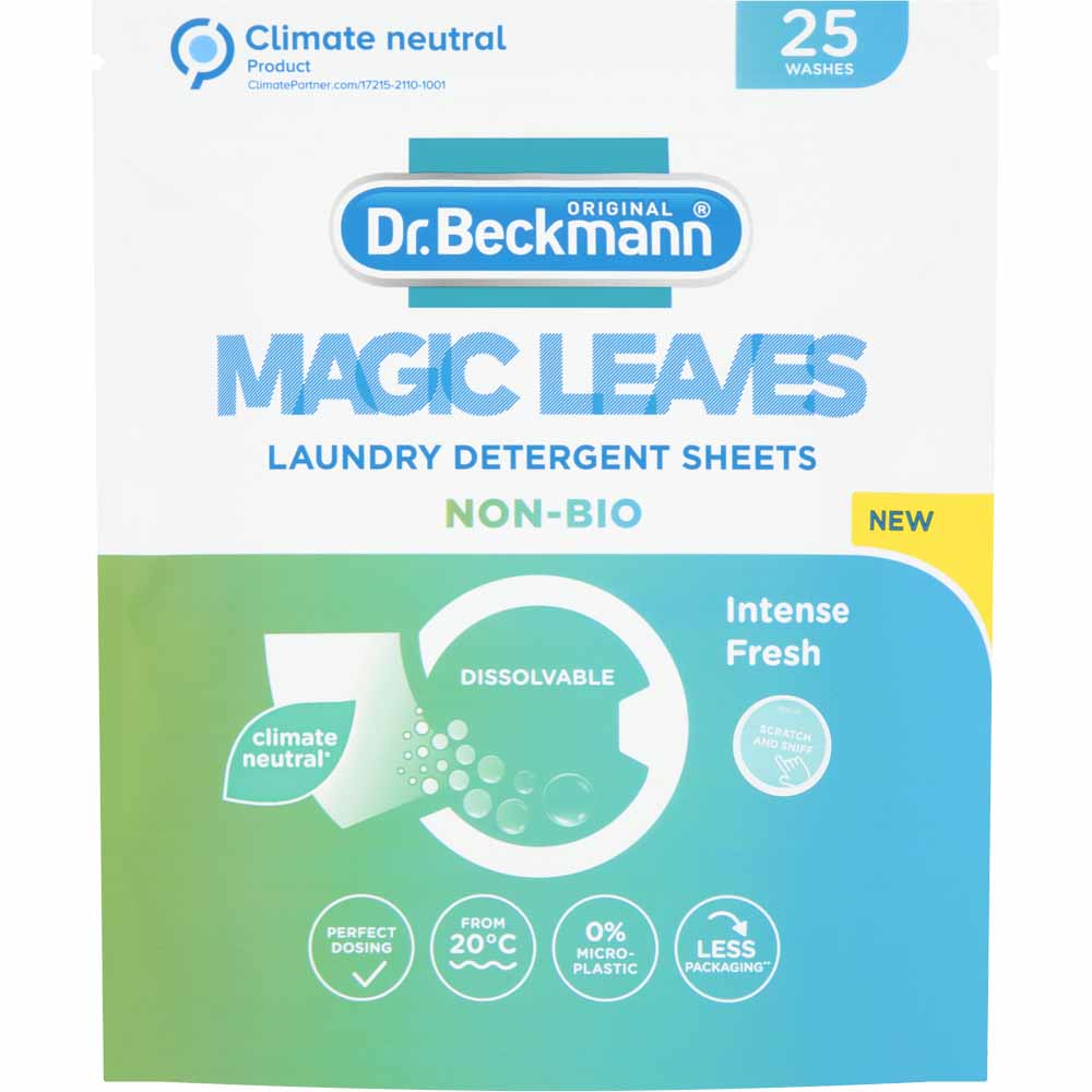 Dr. Beckmann Original Magic Leaves Non Bio Laundry Detergent Sheets 25 Washes Image 1
