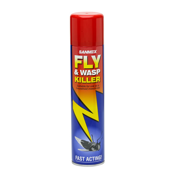 Sanmex Fly and Wasp Killer Spray 300ml Wilko