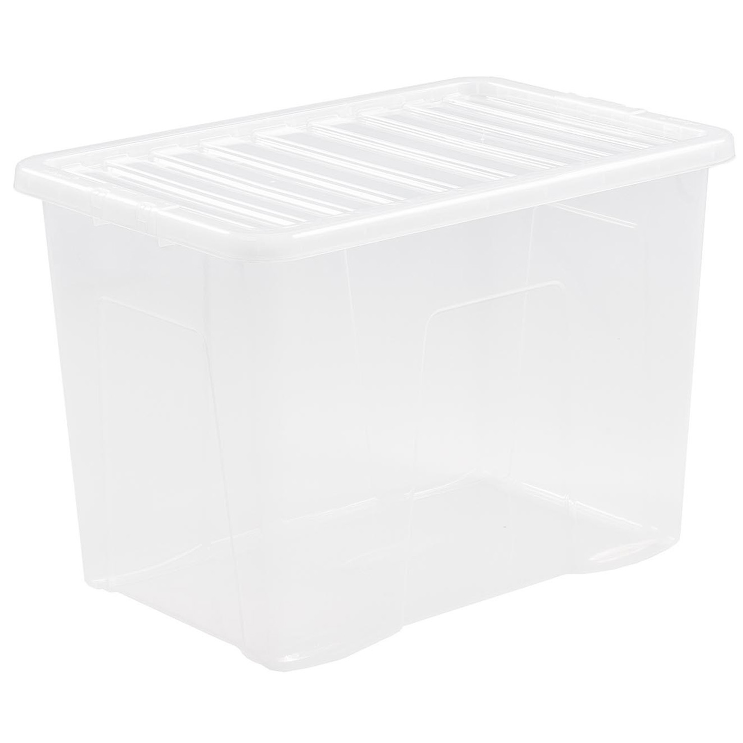 Wham 80L Clear Crystal Storage Box with Lid Image