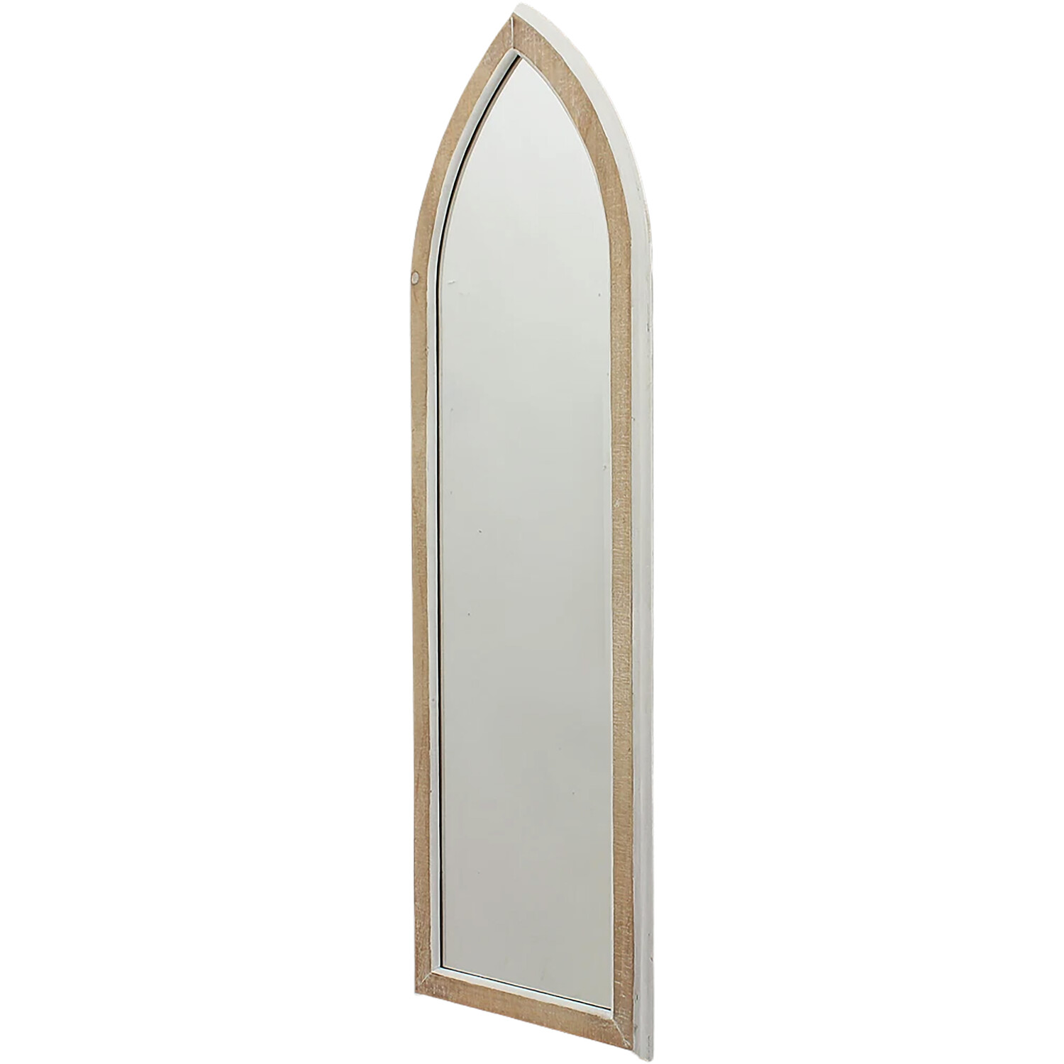 Narrow Arch Wooden Mirror - Brown Image 3