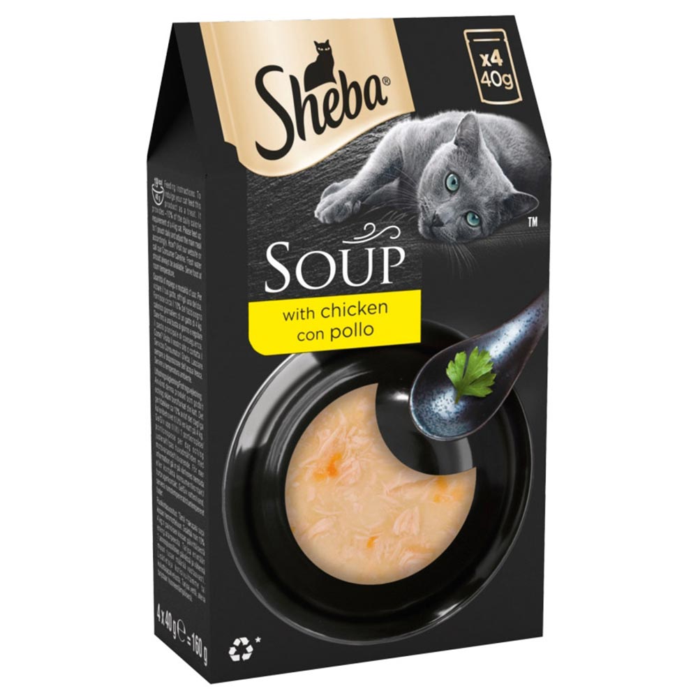 Sheba Classics Soup with Chicken Fillets Cat Food 4 x 40g Image 3