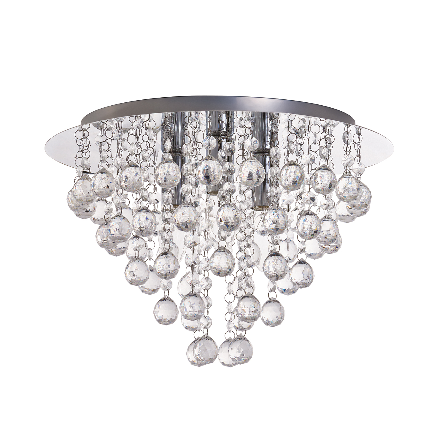 Lexy Silver 3 Light Fitting Ceiling Light Image 3
