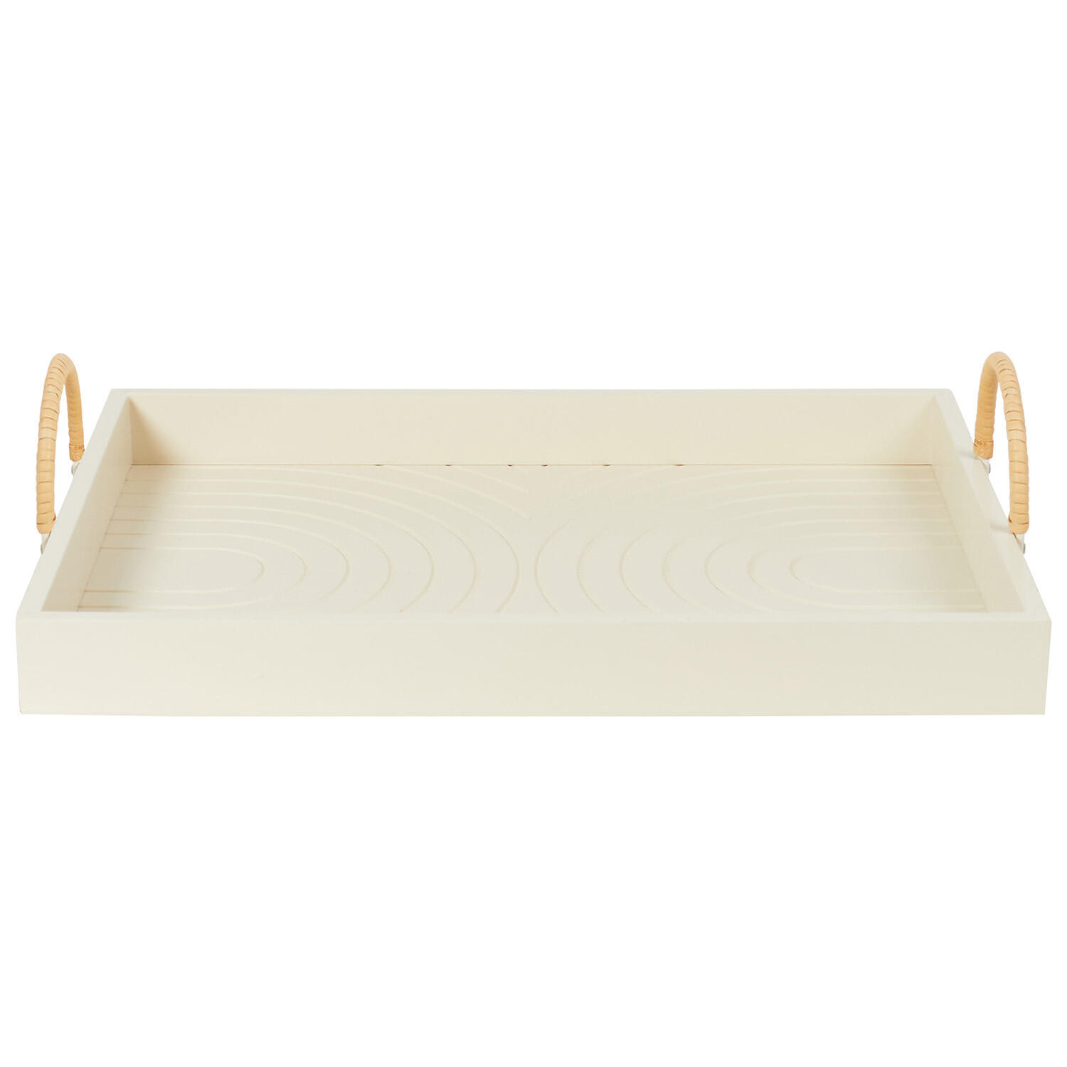 Orla Wooden Tray - Cream Image 1