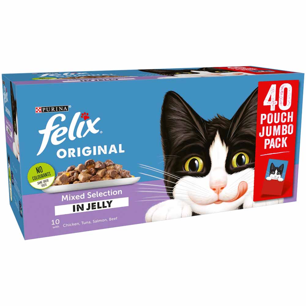 Felix Original Mixed Selection In Jelly Cat Food 40 x 100g Image 3