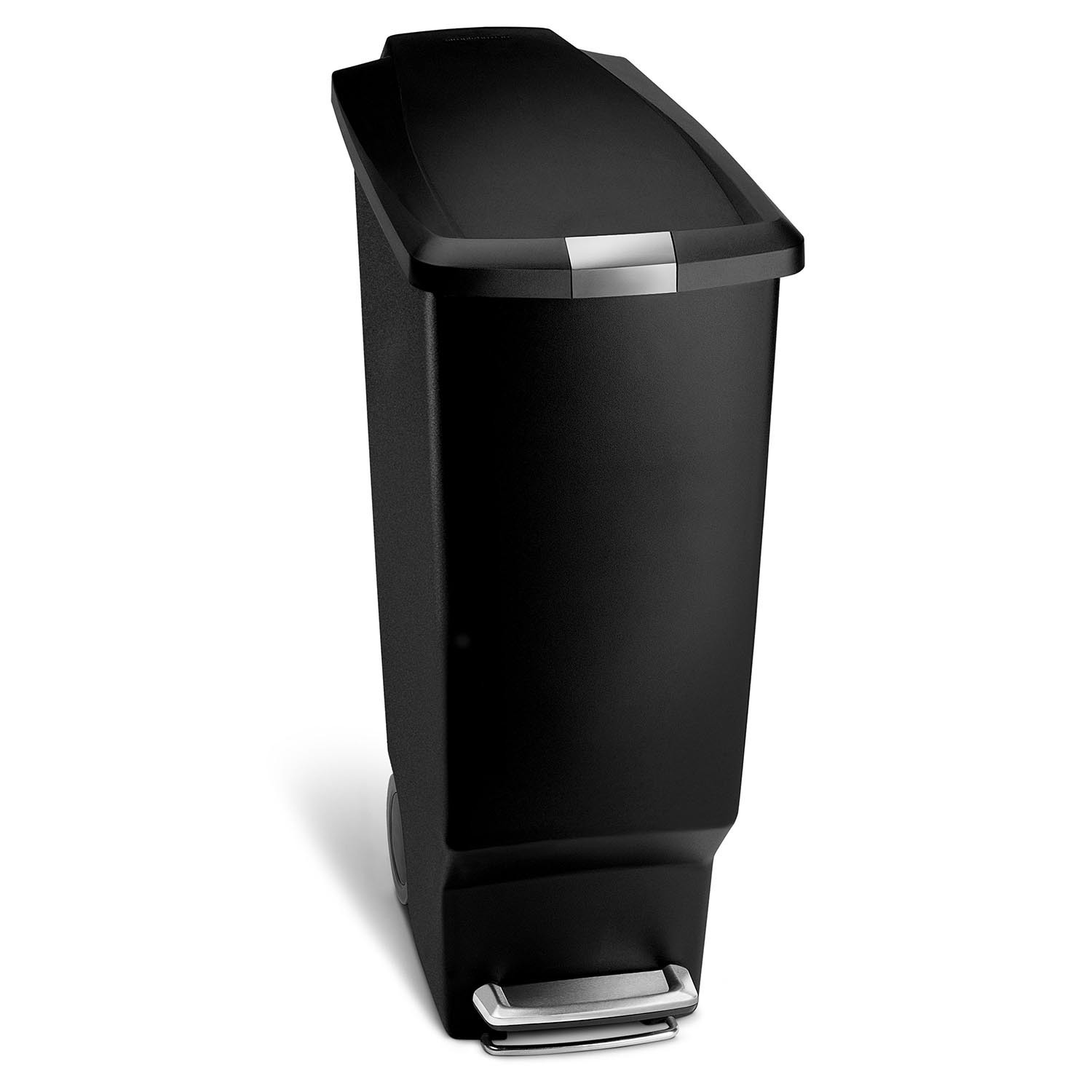 Simplehuman Black Slim Pedal Plastic Bin 40L Image 1