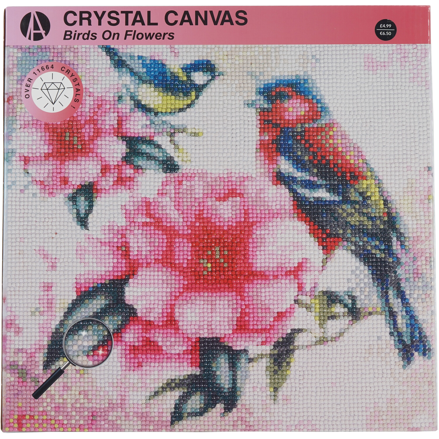 Crystal Canvas Peacock or Birds on Flowers Image 1