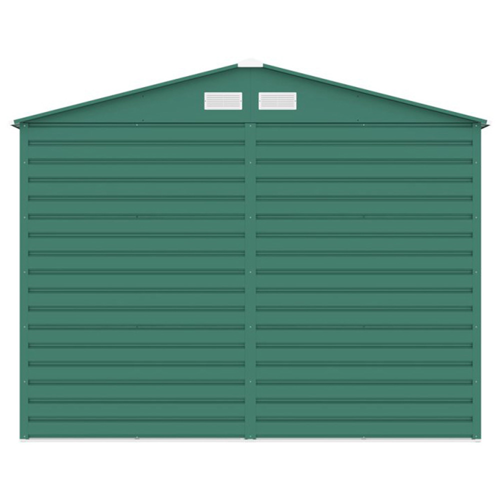 StoreMore Lotus Hypnos 9 x 6ft Double Door Green Apex Metal Shed Image 3