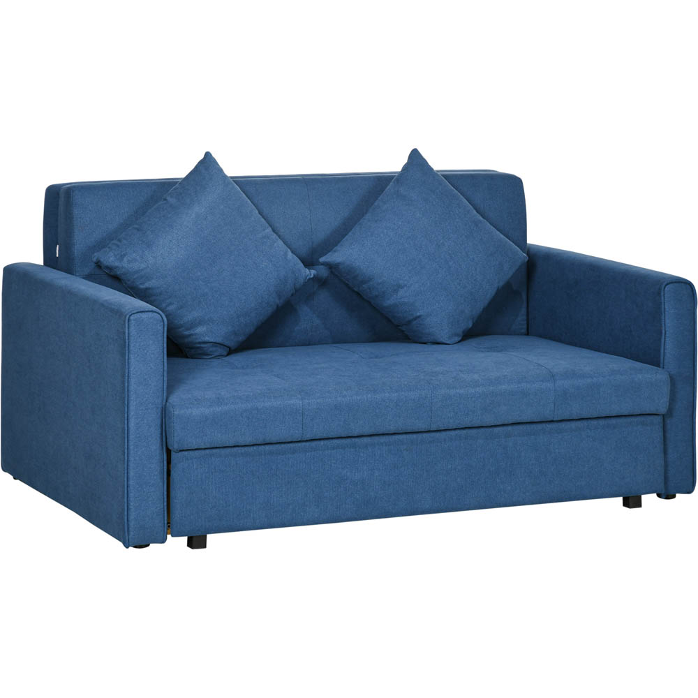 Portland Double Sleeper Dark Blue Convertible Sofa Bed Image 2