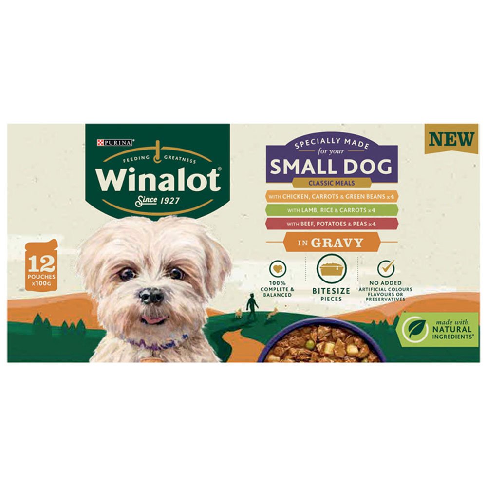 Winalot Mixed in Gravy Small Dog Food Pouches 12 x 100g Image 1