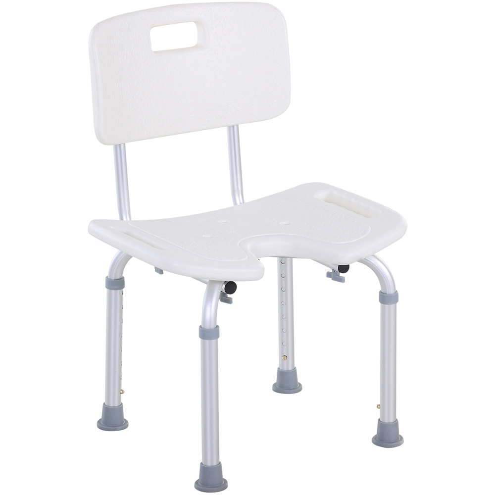 Portland Height Adjustable Aluminium Shower U Shaped Chair Image 2