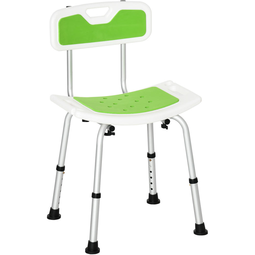Portland Green Aluminium Shower Chair Image 2