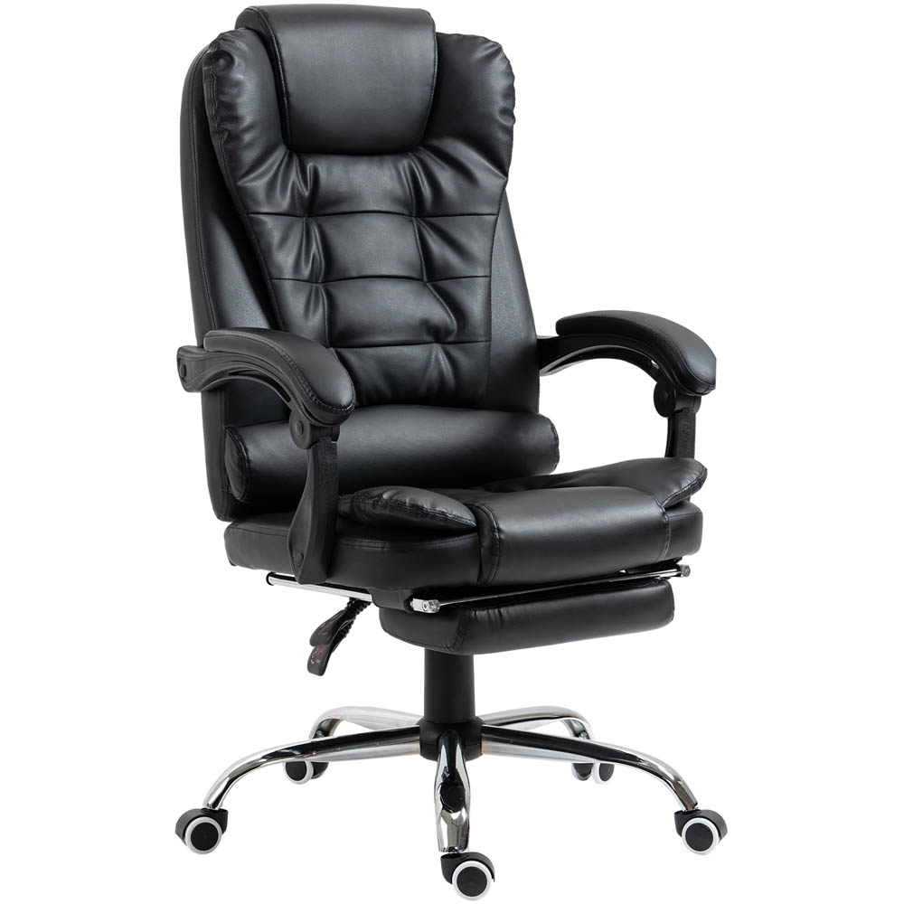 Portland Black PU Leather Tall Back Executive Office Chair Image 2