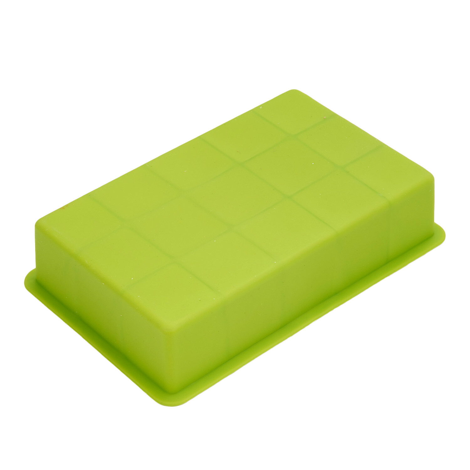 Square Silicone Ice Cube Mould - Green Image 4