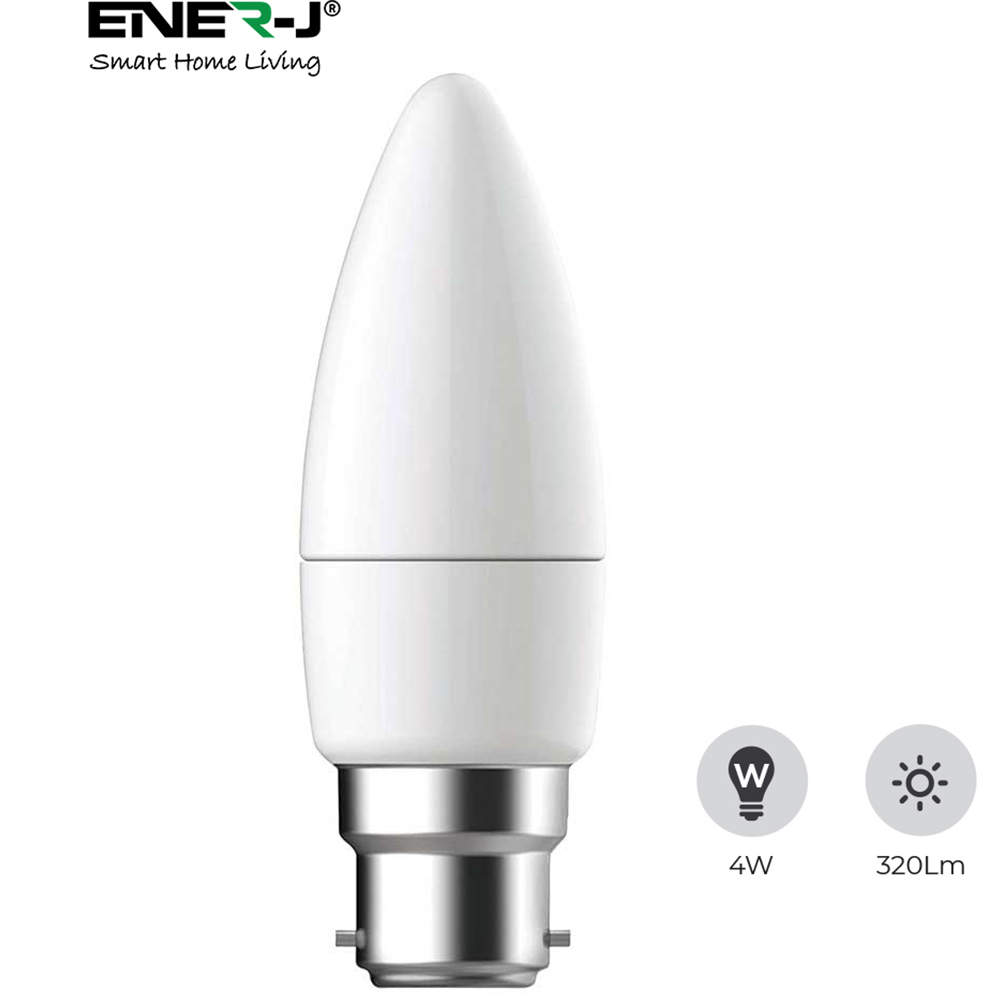Ener-J 4W LED B22 3000K Candle Lamp 10 Pack Image 4