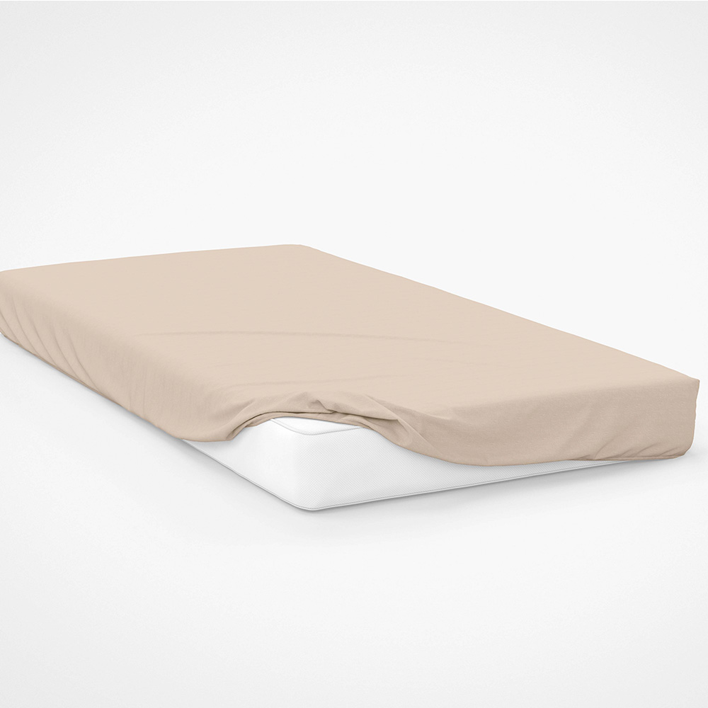Serene King Size Cream Fitted Bed Sheet Image 2