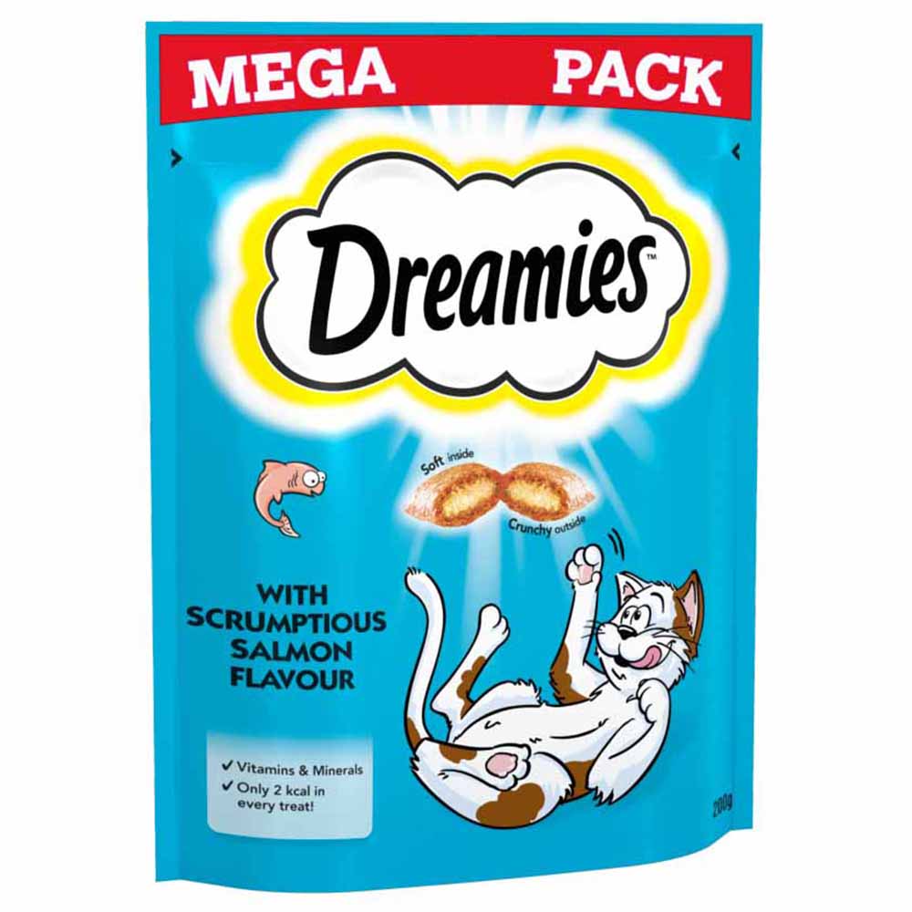 Dreamies Cat Treats with Salmon Mega Pack 200g Image 3