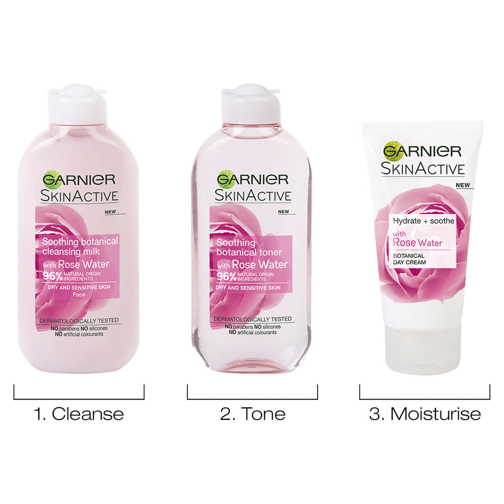 Garnier Natural Rose Sensitive Skin Cleansing Milk 200ml Wilko