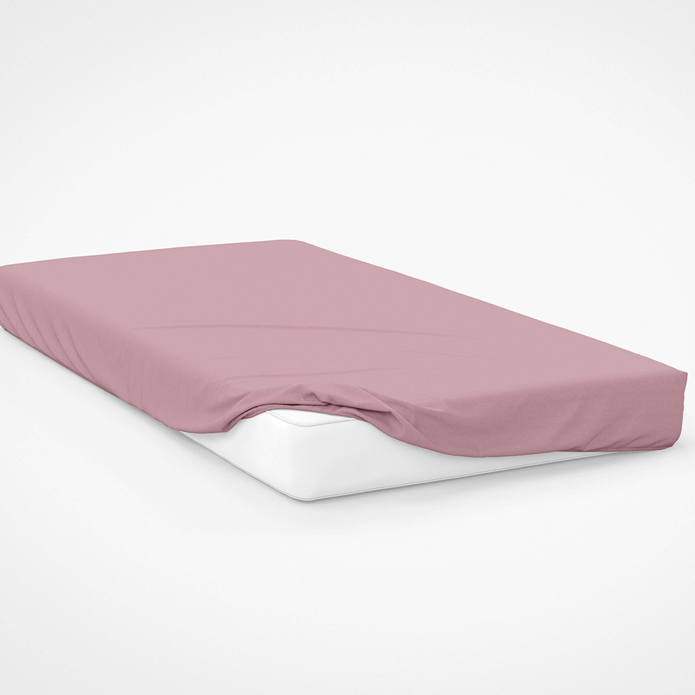 Serene Small Double Blush Fitted Bed Sheet Image 2