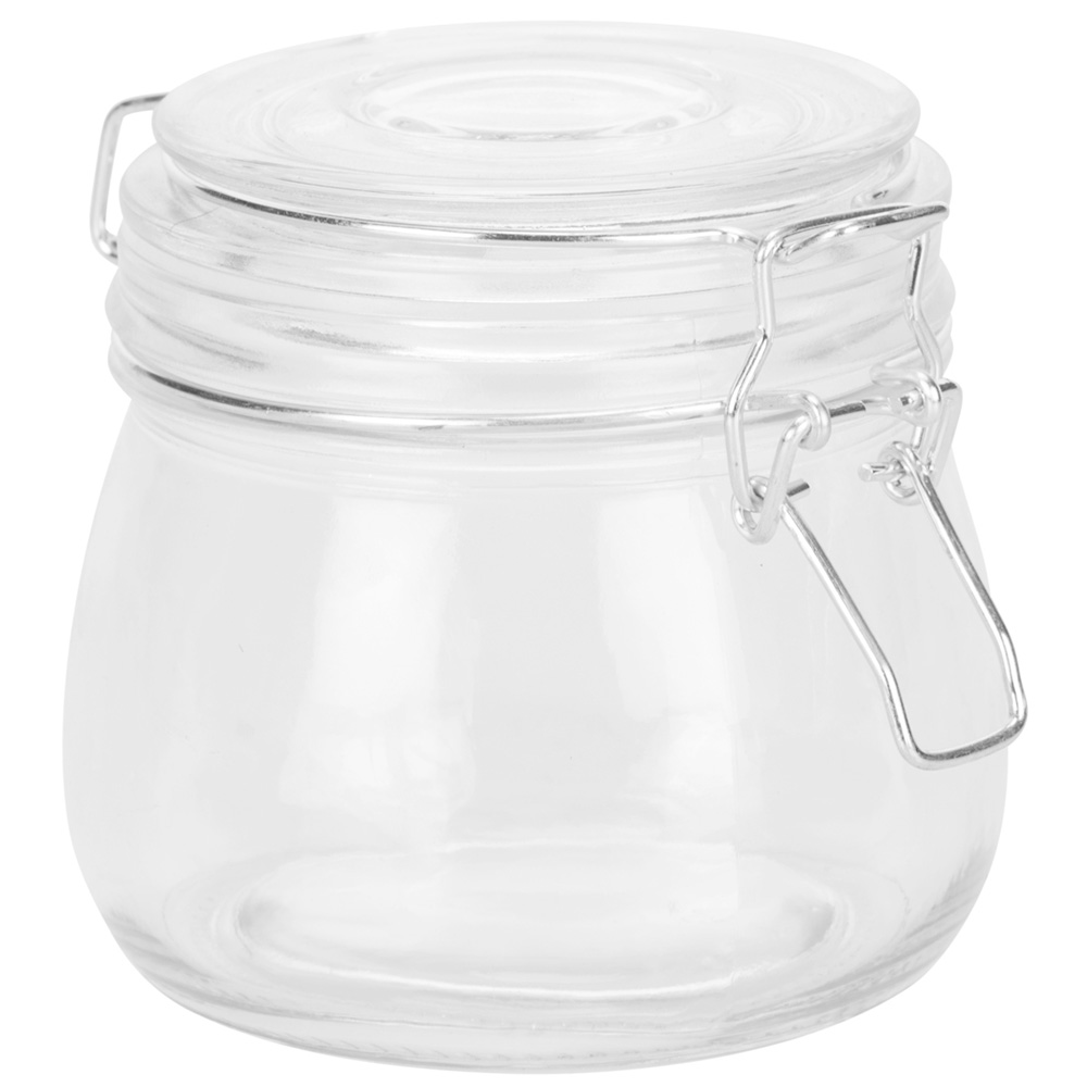 My Home Glass Storage Jar with Clip Top 500ml Image 1