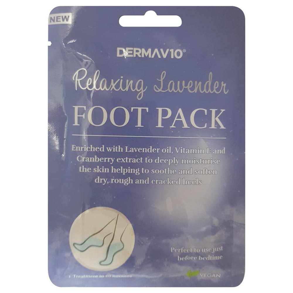Derma V10 Lavender Foot Pack Image 1