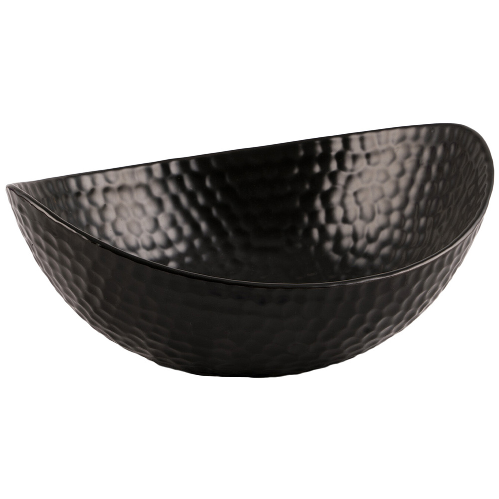 Black Hammered Matte Bowl Image