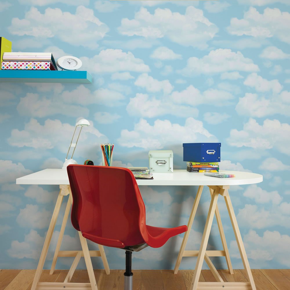 Fresco Cloud 9 Blue Wallpaper Image 3