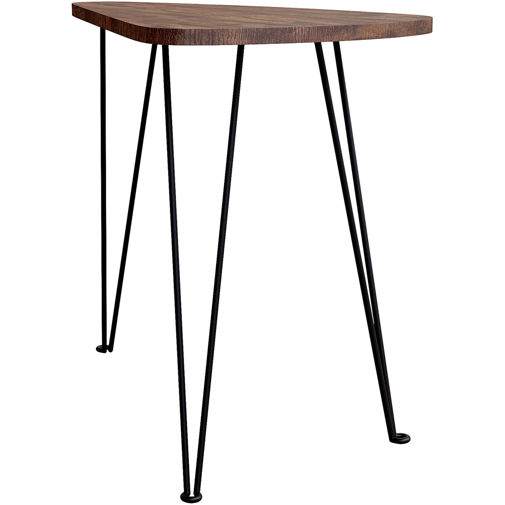 Vida Designs Brooklyn Dark Wood Nest of Oval Tables Set of 2 Image 5