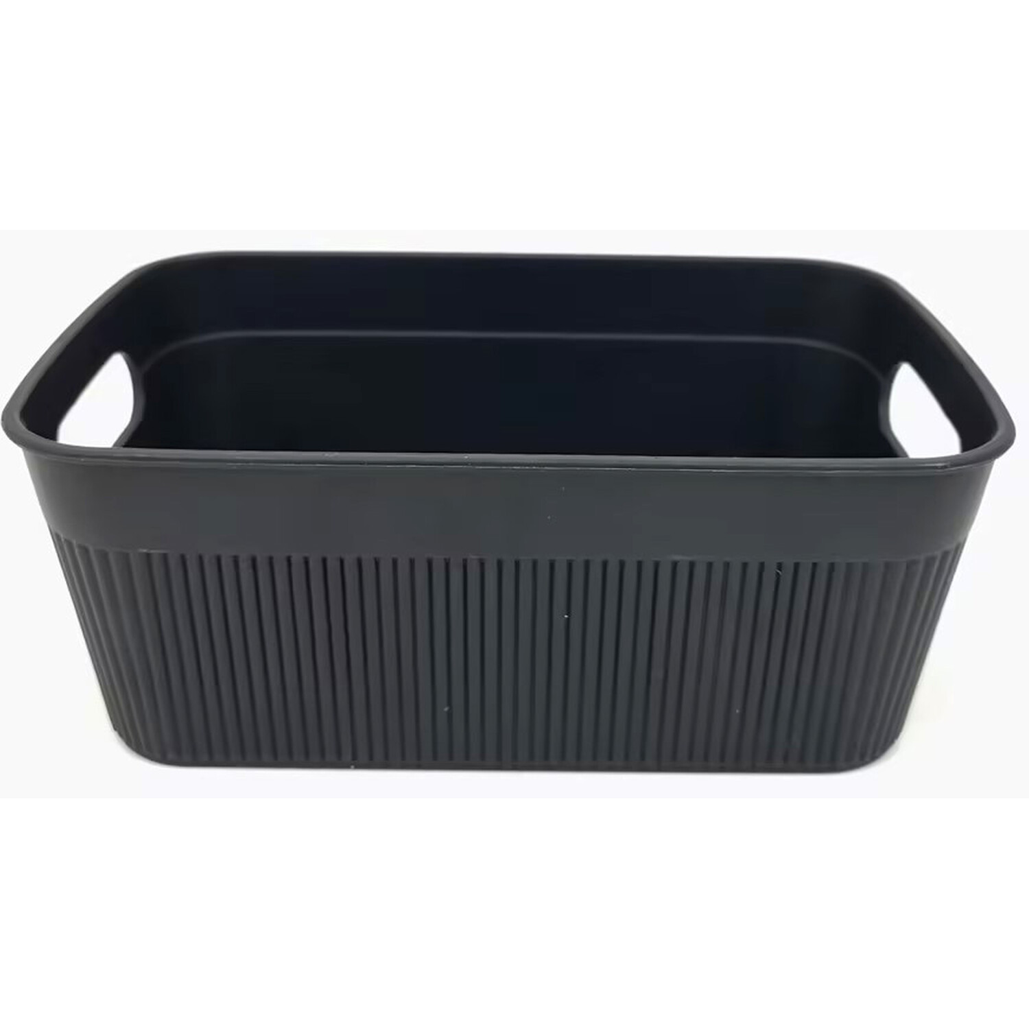 Stripe Storage Basket - Black / Small Image