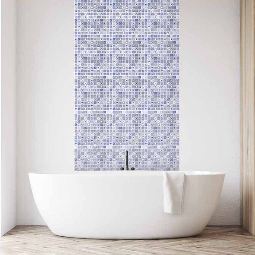 House of Mosaics China Blue Self Adhesive Mosaic Tile Image 1