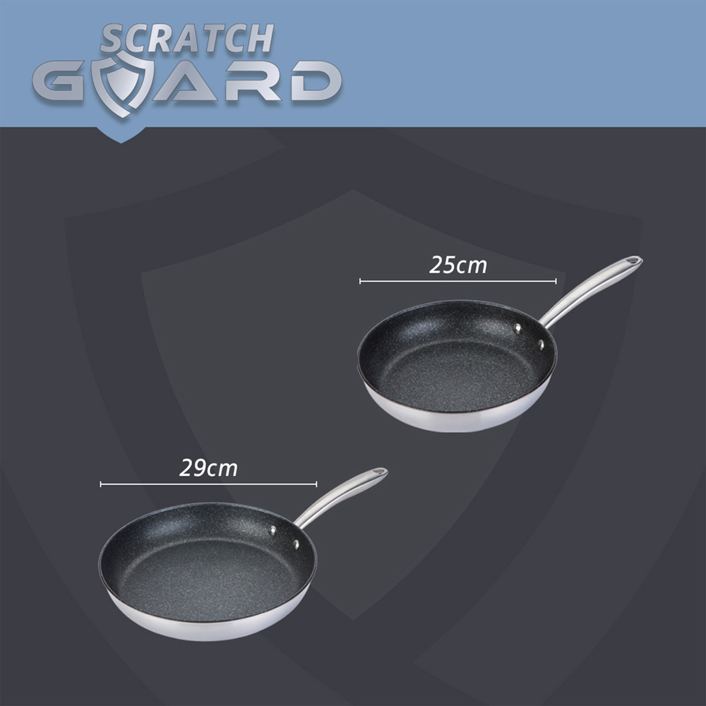 Prestige 2 Piece Scratch Guard Stainless Steel Frying Pan Image 7
